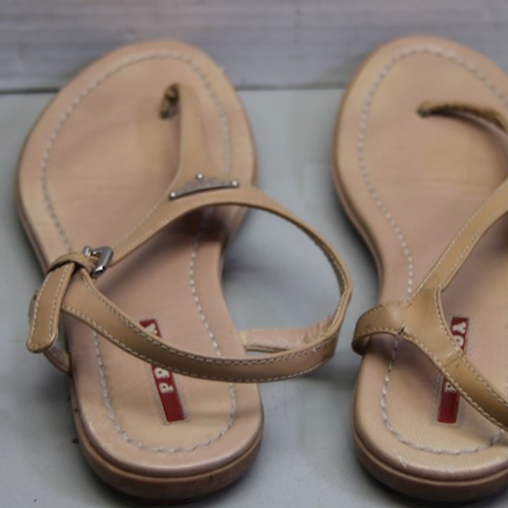 Nude-Colored Prada Sandals - Picture 9 of 12